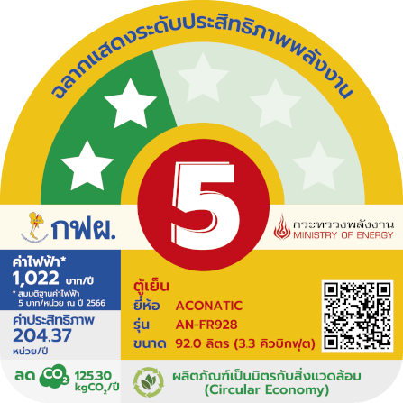 ตู้เย็นมินิบาร์ ACONATIC รุ่น AN-FR928 ขนาด 3.3 คิว _5